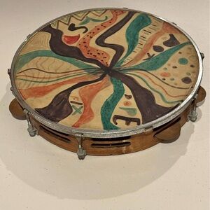 Colorful Abstract Design Tambourine